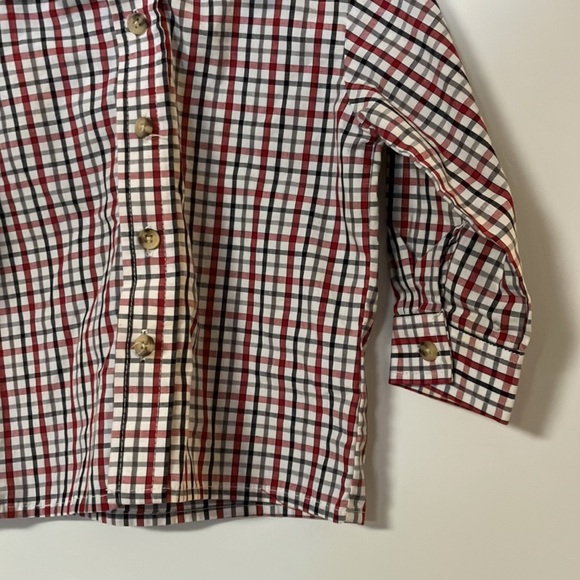 Boys vintage checkered button up collared top - Picture 5 of 12